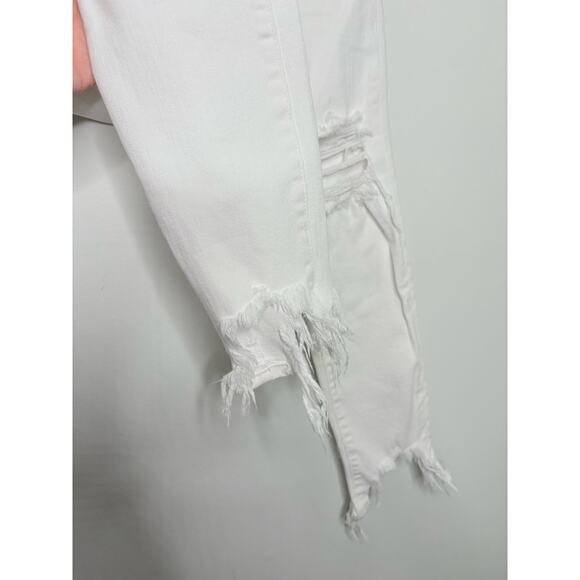 L’agence White Distressed High Line Skinny Jeans Size 25 - Picture 7 of 11